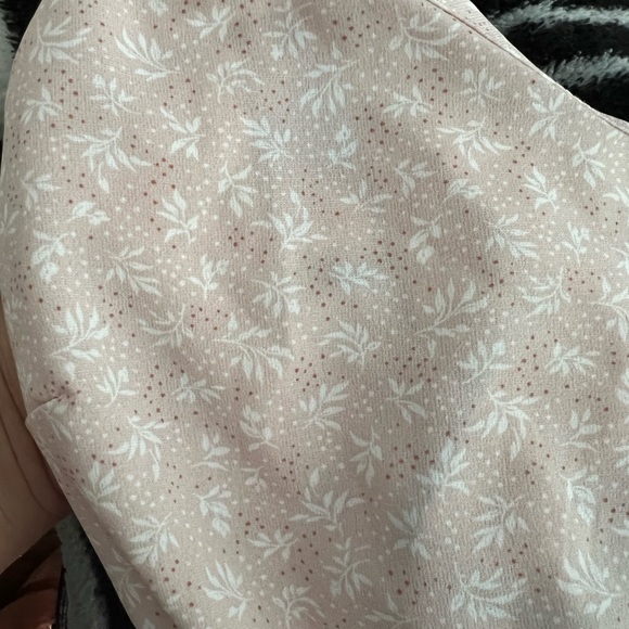 Forever 21 Pink Floral V-Neck Spaghetti Strap A-Line Dress Size Large - Picture 5 of 5